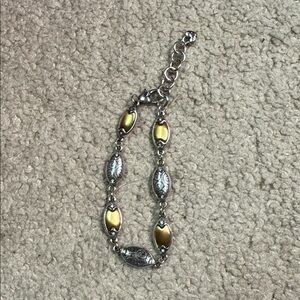 Women’s Brighton Silver and Gold Oval Link Bracelet
